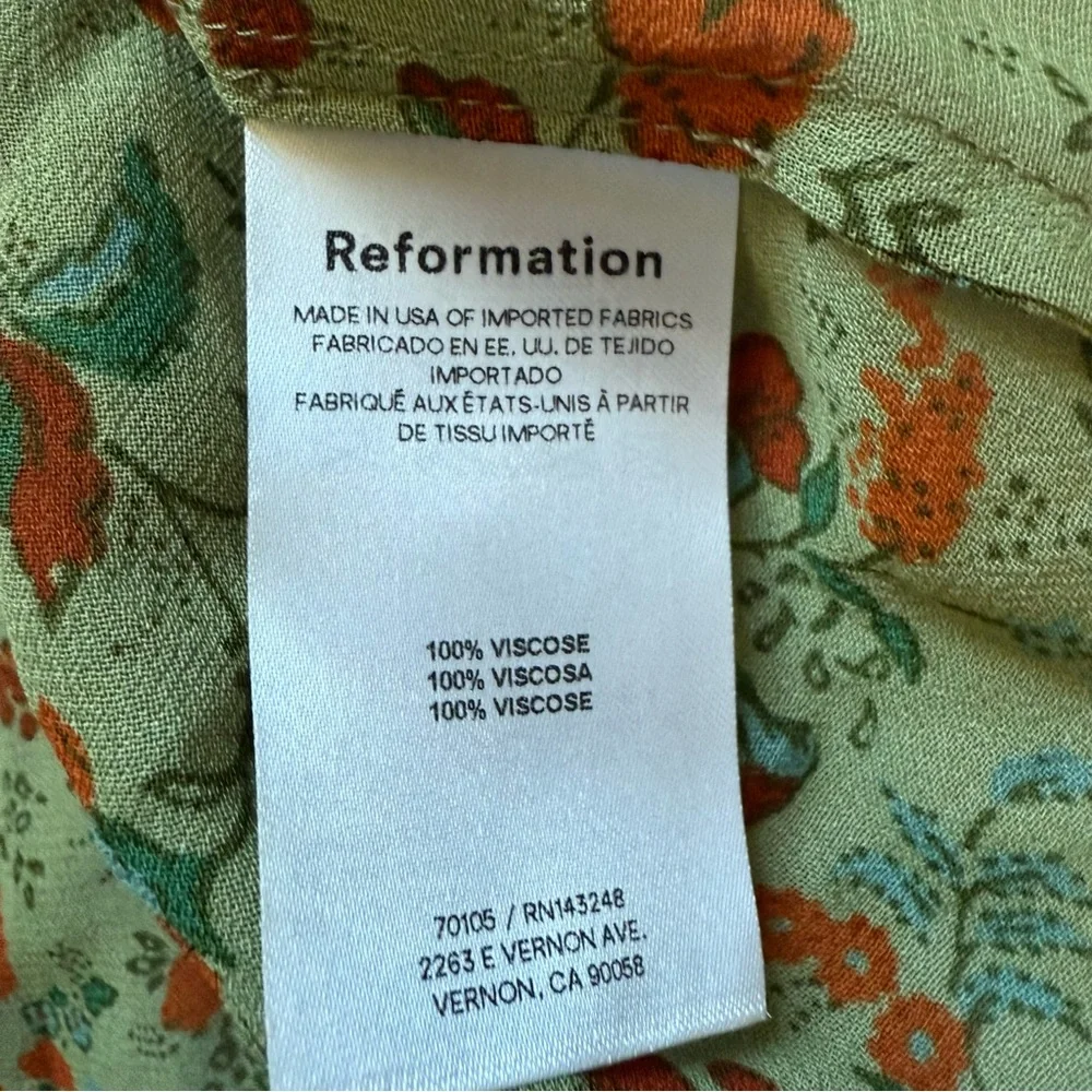 NWOT Reformation Wyn Top Blouse Size 4